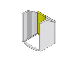 Paroi arrière gauche du foyer en argile réfractaire pour Poêle à bois Hark - Réf ETSTO0600065G