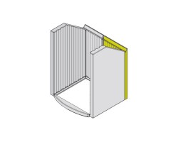 Paroi arrière droite du foyer en argile réfractaire pour Poêle à bois Hark - Réf ETSTO0600065P