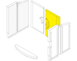 Panneau de paroi arrière droit en argile réfractaire pour Poêle à bois Hark - Réf ETSTO0600136N