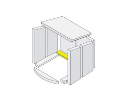 Pierre de sol derrière la vermiculite pour Poêle à bois Hark - Réf ETSTO0601005A
