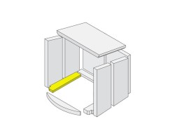 Pierre de sol gauche Vermiculite pour Poêle à bois Hark - Réf ETSTO0601005B