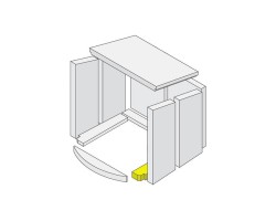 Pierre de sol droite Vermiculite pour Poêle à bois Hark - Réf ETSTO0601005C