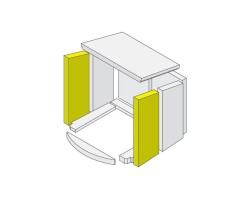 Mur latéral en pierre de façade en vermiculite pour Poêle à bois Hark - Réf ETSTO0601005E