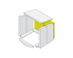 Mur arrière en pierre gauche/droite Vermiculite pour Poêle à bois Hark - Réf ETSTO0601005G