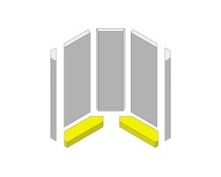 Sol en pierre droite/gauche en argile réfractaire pour Poêle à bois Hark - Réf ETSTO0601007A