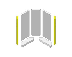 Mur en pierre avant gauche/droite Vermiculite pour Poêle à bois Hark - Réf ETSTO0601007B