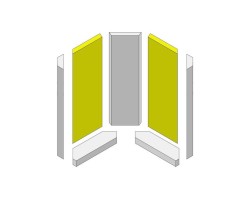 Mur en pierre arrière gauche/droite Vermiculite pour Poêle à bois Hark - Réf ETSTO0601007C