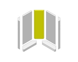 Mur en pierre arrière milieu vermiculite pour Poêle à bois Hark - Réf ETSTO0601007D