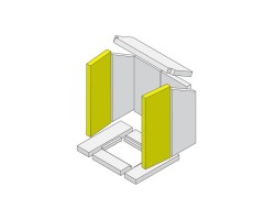 Mur latéral en pierre avant gauche/droite Vermiculite pour Poêle à bois Hark - Réf ETSTO0601008A