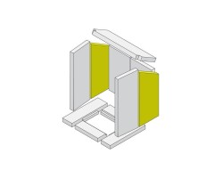 Mur latéral arrière gauche/droite en pierre Vermiculite pour Poêle à bois Hark - Réf ETSTO0601008B