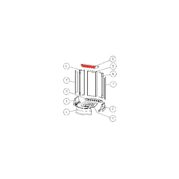 Keramott déflecteur pour poêle à bois Austroflamm Pi-Ko - Réf 714696