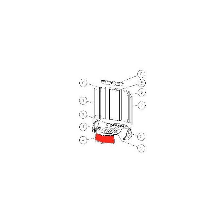 Keramott pare-bûche pour poêle à bois Austroflamm Pi-Ko - Réf 714695