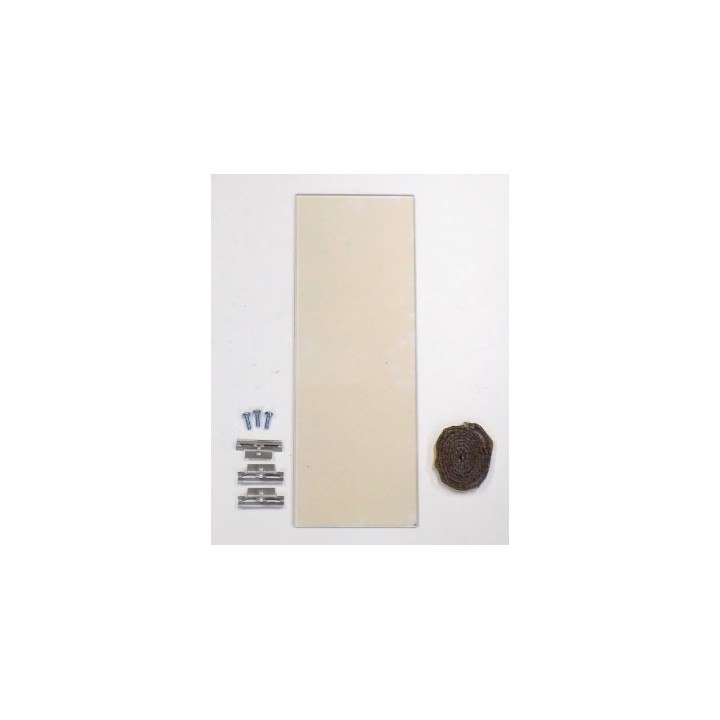 C506/C500STYLE VITRE LATERALE INTERIEURE + JOINT D'ETANCHEITE pour Poêle à bois Contura - Réf 391313