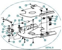 C500style systeme de blocage et retour porte pour Poêle à bois Contura - Réf 391536