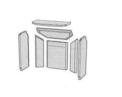 C800 pare buche pour Poêle à bois Contura - Réf 391368