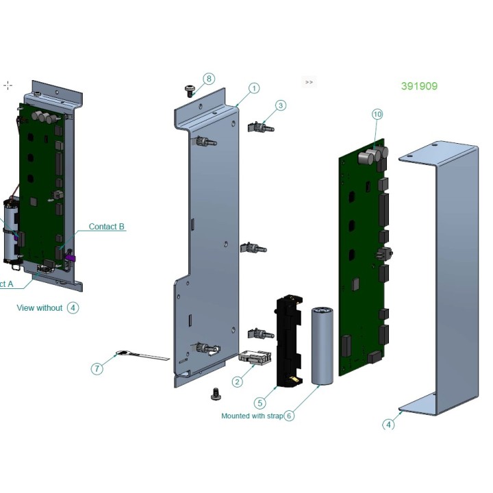 Centrale de commande cpl c556 connect pour Poêle à bois Contura - Réf 391909