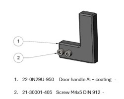 POIGNEE PORTE MAIN FROIDE pour Poêle à bois Nordpeis - Réf 22-0N29U-950