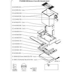 HABILLAGE BAS SHAPESTONE BANC COLORADO pour Poêle à bois Nordpeis - Réf FP-MON04-300