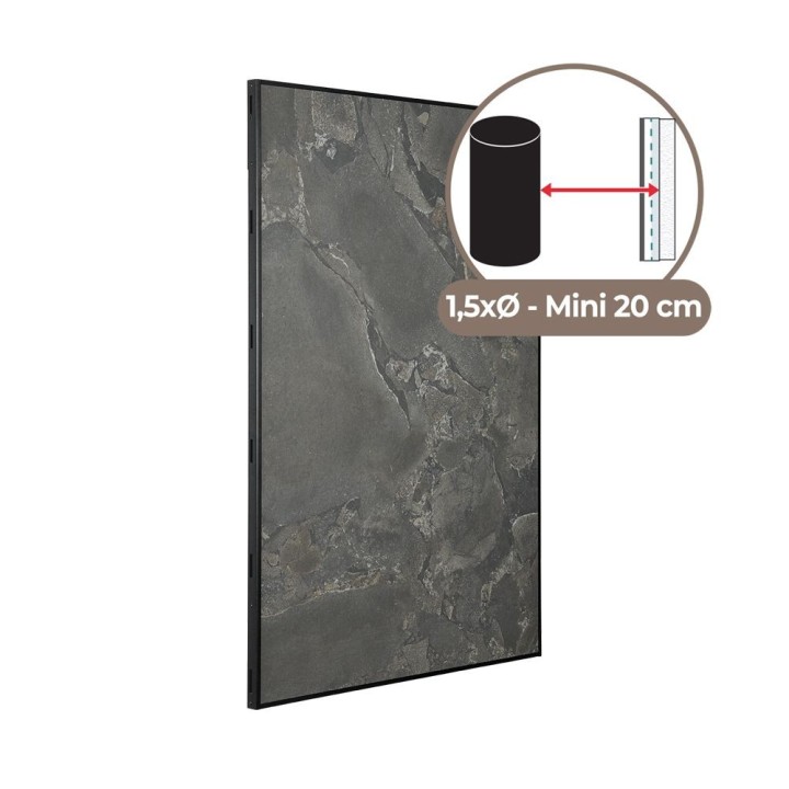 PROTECTION MURALE STONIA 81X120 CM NOIR pour Dixneuf - Réf 027.10845N3