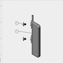 POIGNEE DE PORTE pour Poêle à bois Nordpeis - Réf IA-SAL06-060