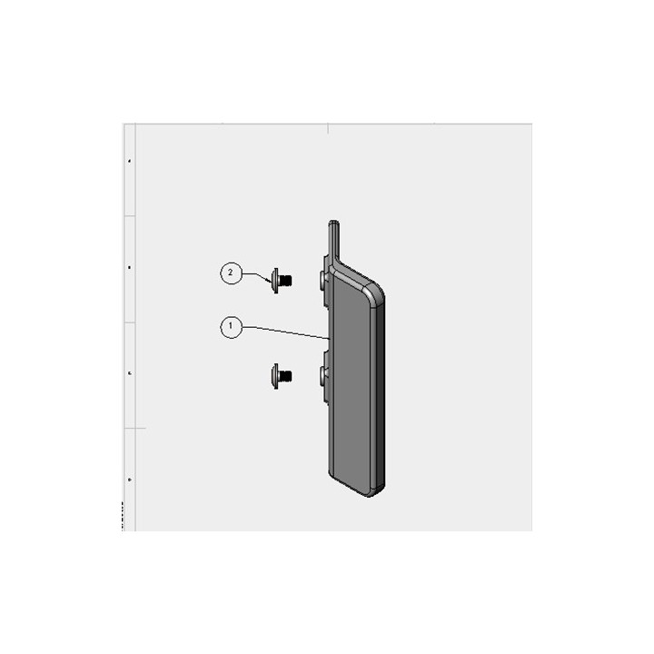 POIGNEE DE PORTE pour Poêle à bois Nordpeis - Réf IA-SAL06-060
