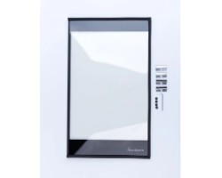 VITRE KIT COTE DROIT AVEC LOGO pour Poêle à bois Nordpeis - Réf SA-QUADR-590