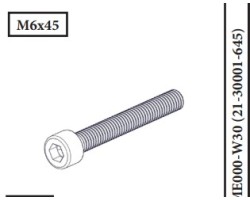 VIS M6*45 MAINTIENT DEFLECTEUR FUMEES/ VIS SUSPENSION pour Poêle à bois Nordpeis - Réf 21-30001-645