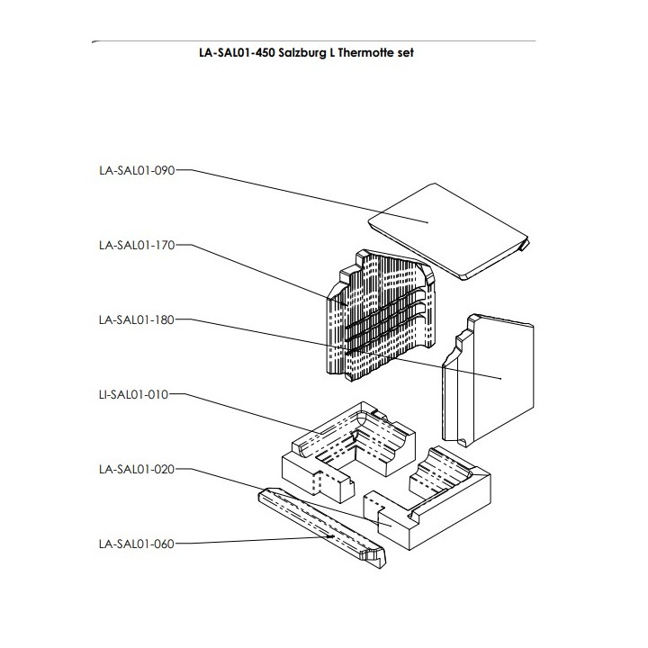 THERMOTTE KIT COMPLET pour Poêle à bois Nordpeis - Réf LA-SAL01-450