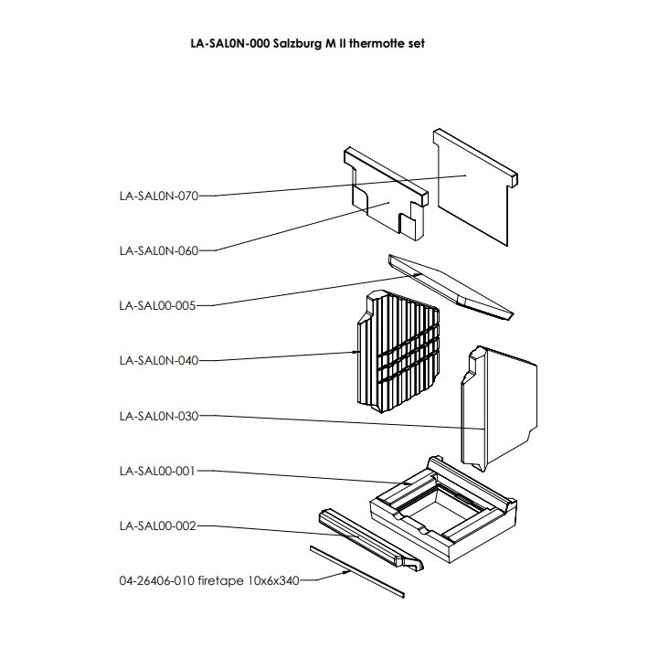 THERMOTTE KIT COMPLET pour Poêle à bois Nordpeis - Réf LA-SAL0N-000