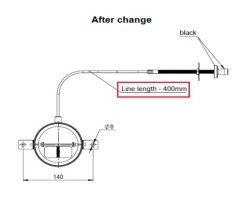 SYSTEDE REGLAGE D'AIR (CABLE ET MANETTE) pour Poêle à bois Nordpeis - Réf IA-SAL06-050