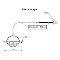 SYSTEDE REGLAGE D'AIR (CABLE ET MANETTE) pour Poêle à bois Nordpeis - Réf IA-SAL06-050