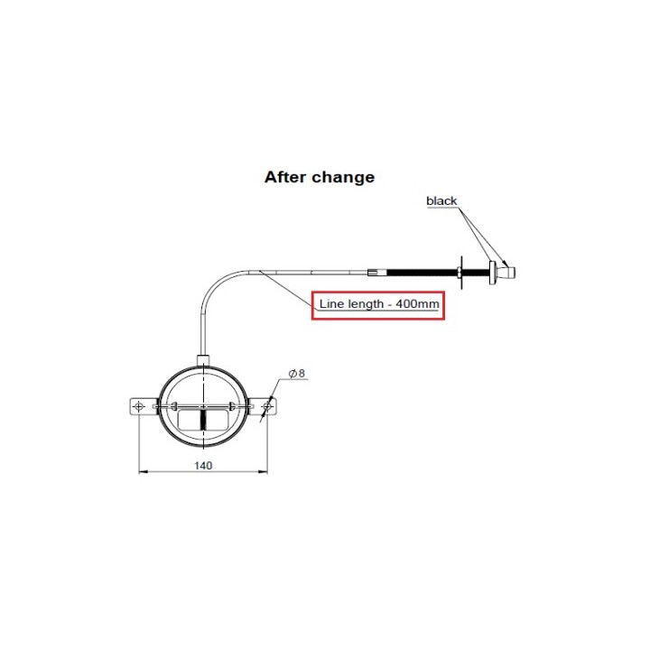SYSTEDE REGLAGE D'AIR (CABLE ET MANETTE) pour Poêle à bois Nordpeis - Réf IA-SAL06-050