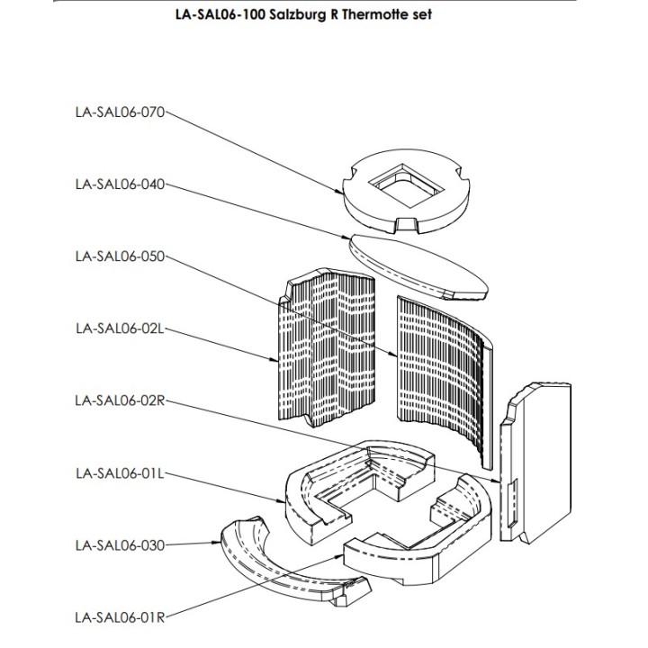 THERMOTTE KIT COMPLET pour Poêle à bois Nordpeis - Réf LA-SAL06-100
