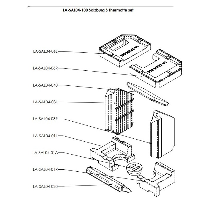 THERMOTTE KIT COMPLET pour Poêle à bois Nordpeis - Réf LA-SAL04-100
