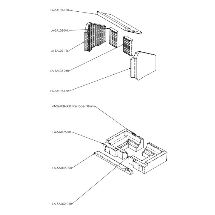 THERMOTTE KIT COMPLET pour Poêle à bois Nordpeis - Réf LA-SAL02-000