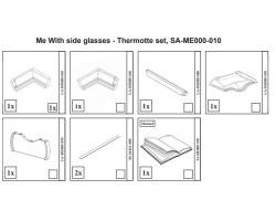 THERMOTTE KIT COMPLET POUR AVEC VITRES LATERALES pour Poêle à bois Nordpeis - Réf SA-ME000-010