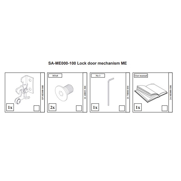SYSTEDE FERMETURE DE PORTE KIT COMPLET pour Poêle à bois Nordpeis - Réf SA-ME000-100
