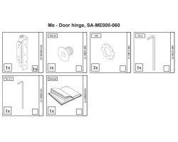 KIT CHARNIERE DE PORTE pour Poêle à bois Nordpeis - Réf SA-ME000-060