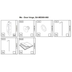 KIT CHARNIERE DE PORTE pour Poêle à bois Nordpeis - Réf SA-ME000-060