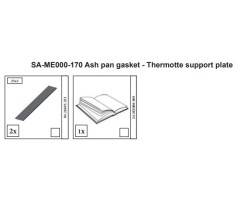 JOINT CENDRIER ADHESIF BANDE 2MM EPAISSEUR 25MM LARGE pour Poêle à bois Nordpeis - Réf SA-ME000-170