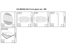 KIT VITRE DE PORTE pour Poêle à bois Nordpeis Me - Réf SA-ME000-044