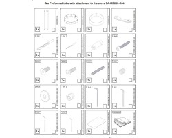 TUBE PERFORE AVEC FIXATION POELE pour Poêle à bois Nordpeis - Réf SA-ME000-C64