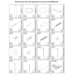 TUBE PERFORE AVEC FIXATION POELE pour Poêle à bois Nordpeis - Réf SA-ME000-C64