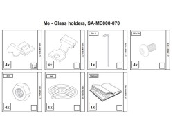 KIT DE MAINTIEN DE VITRE DE PORTE pour Poêle à bois Nordpeis - Réf SA-ME000-070
