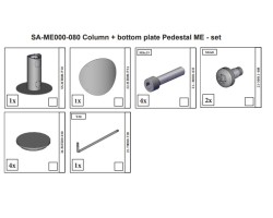 PIEDESTAL SOCLE et PIED COMPLET pour Poêle à bois Nordpeis - Réf SA-ME000-080