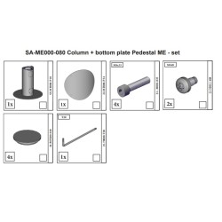 PIEDESTAL SOCLE et PIED COMPLET pour Poêle à bois Nordpeis - Réf SA-ME000-080