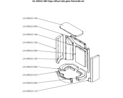 THERMOTTE KIT COMPLET SANS VITRE LATERALE pour Poêle à bois Nordpeis - Réf SA-ORIGO-200