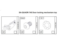 EXCLUSIVE SYSTECOMPLET FERMETURE DE PORTE SUPERIEUR S31A pour Poêle à bois Nordpeis - Réf SA-QUADR-740