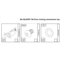 EXCLUSIVE SYSTECOMPLET FERMETURE DE PORTE SUPERIEUR S31A pour Poêle à bois Nordpeis - Réf SA-QUADR-740