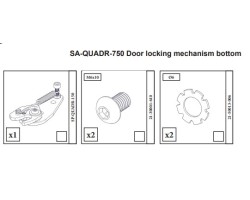 EXCLUSIVE SYSTECOMPLET FERMETURE DE PORTE INFERIEUR S31A pour Poêle à bois Nordpeis - Réf SA-QUADR-750